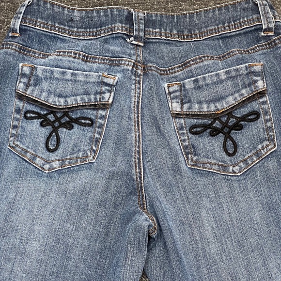 A NEW APPROACH ANA Women's Blue Denim Jeans Bootcut Size 6 Embroidered Pockets - Picture 9 of 9